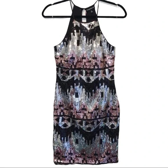 my michelle sequin dress My Michelle Sapphire Blue Sequin Party Dress, Size 5 NWT
